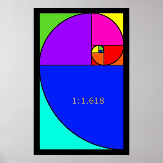 Fibonacci Spiral Poster (Voorkant)