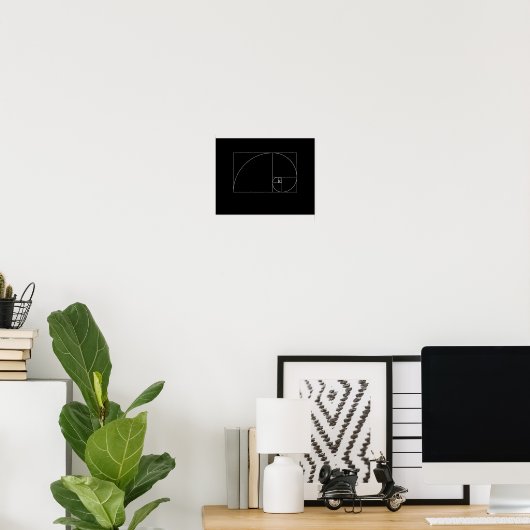 Fibonacci Spiral Poster (Thuiskantoor)