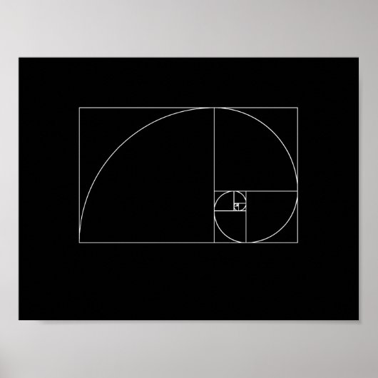 Fibonacci Spiral Poster (Voorkant)