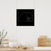 Fibonacci Spiral Poster (Keuken)