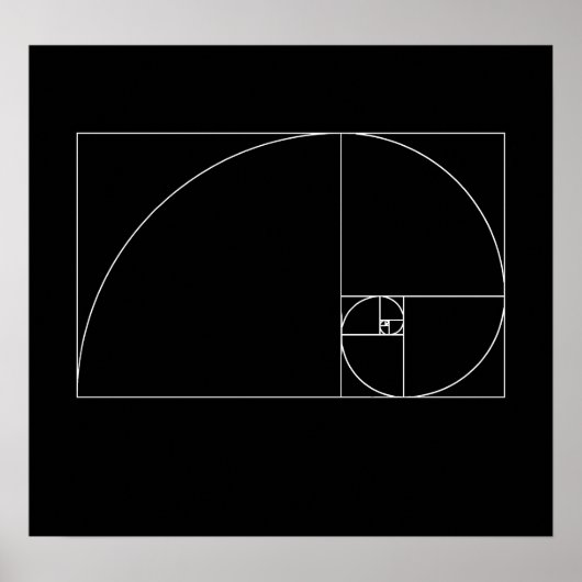 Fibonacci Spiral Poster (Voorkant)