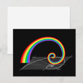 Fibonacci Spiral Rainbow Rising Briefkaart (Voorkant / Achterkant)