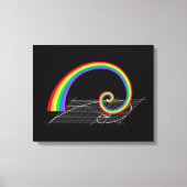 Fibonacci Spiral Rainbow Rising Canvas Afdruk (Voorkant)