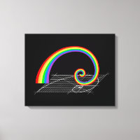 Fibonacci Spiral Rainbow Rising