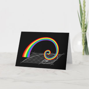 Fibonacci Spiral Rainbow Rising Kaart