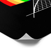 Fibonacci Spiral Rainbow Rising Poster (Hoek)