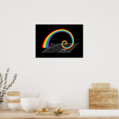 Fibonacci Spiral Rainbow Rising Poster (Keuken)