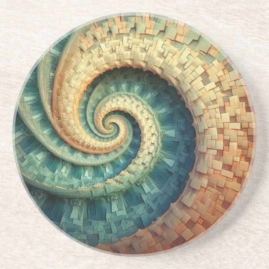 Fibonacci Spiral Sandstone Onderzetter (Voorkant)