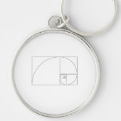 Fibonacci Spiral Sleutelhanger (Voorkant)