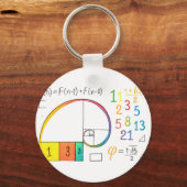 Fibonacci Spiral sleutelhanger (Achterkant)