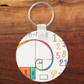 Fibonacci Spiral sleutelhanger (Voorkant)