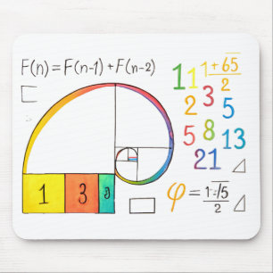 Fibonacci Spiral Wiskunde Mousepad Muismat