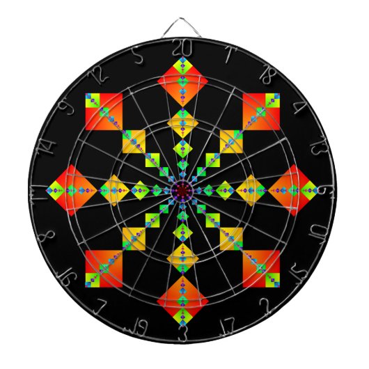Fibonacci Squares Mandala Dartbord (Voorkant)