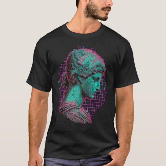 Fibonacci Vaporwave esthetica T-shirt (Voorkant)