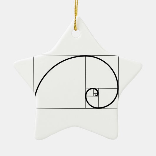 Fibonacci-verhouding Keramisch Ornament (Voorkant)