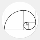 Fibonacci-verhouding Ronde Sticker (Voorkant)