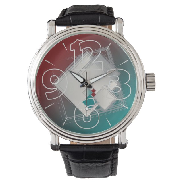 Fibonacci-vierkantjes afspelen horloge (Voorkant)