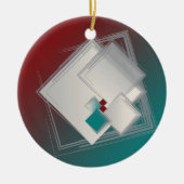 Fibonacci-vierkantjes afspelen keramisch ornament (Voorkant)