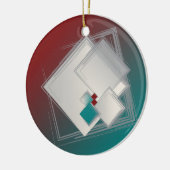 Fibonacci-vierkantjes afspelen keramisch ornament (Links)