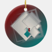 Fibonacci-vierkantjes afspelen keramisch ornament (Achterkant)