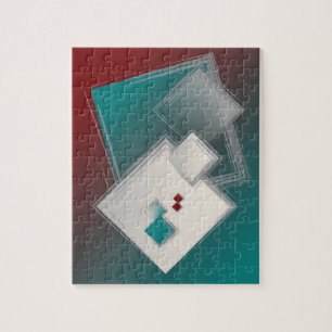 Fibonacci-vierkantjes afspelen legpuzzel