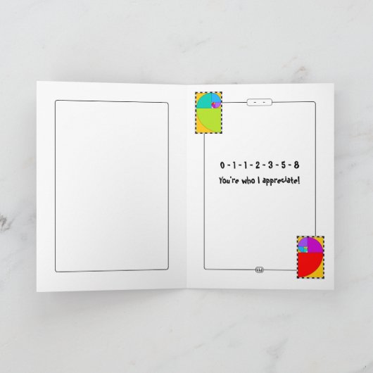 Fibonacci-Wenskaart Kaart (Binnen)