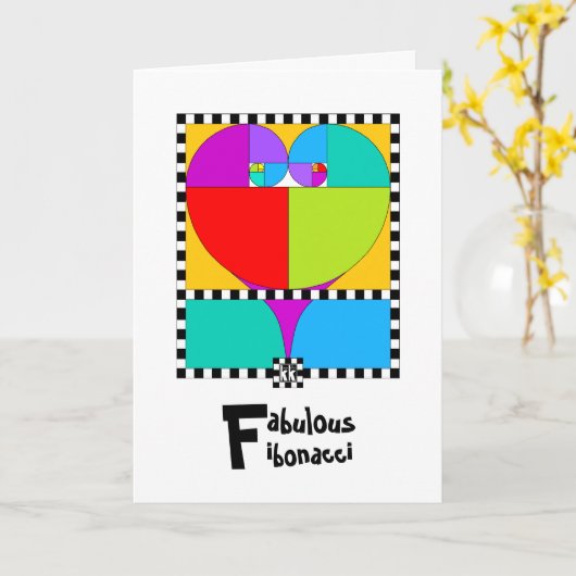 Fibonacci-Wenskaart Kaart (Gele Bloem)