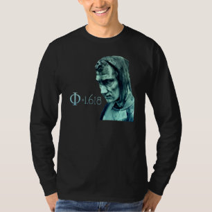 Fibonacci wiskundige symbolen goddelijke verhoudin t-shirt
