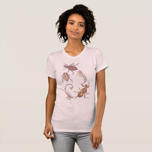 Fibonacci zoetwaterbugs t-shirt (Voorkant volledig)