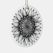 Fibonacci Zonnebloem Keramische decoratie (Rechts)