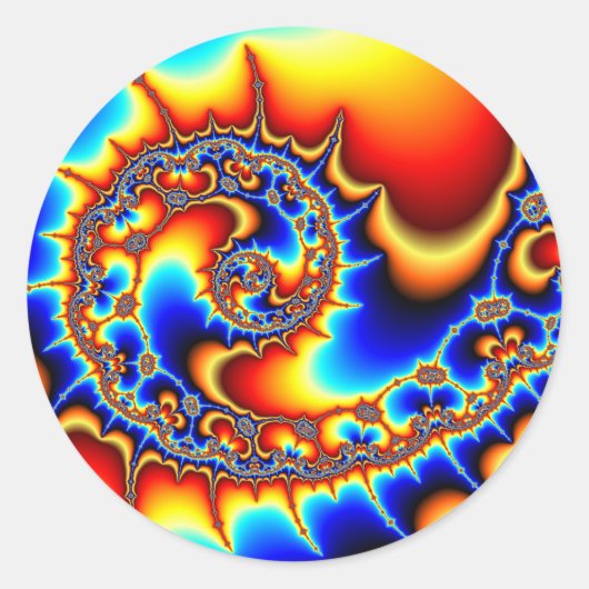 Fibonaccispikant Ronde Sticker (Voorkant)