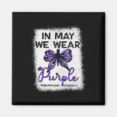 Fibro Awareness Spoonie in May We Draag Paarse But Magneet (Voorkant)