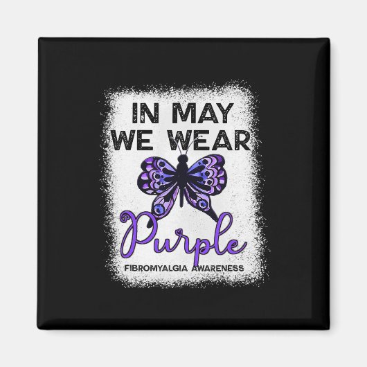 Fibro Awareness Spoonie in May We Draag Paarse But Magneet (Voorkant)