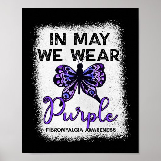 Fibro Awareness Spoonie in May We Draag Paarse But Poster (Voorkant)