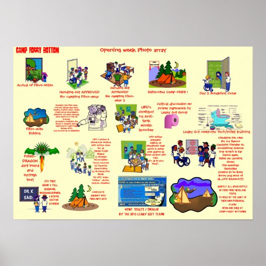 "FIBRO-Camp FOGGY BOTTOM Photo Array Poster" Poster (Voorkant)