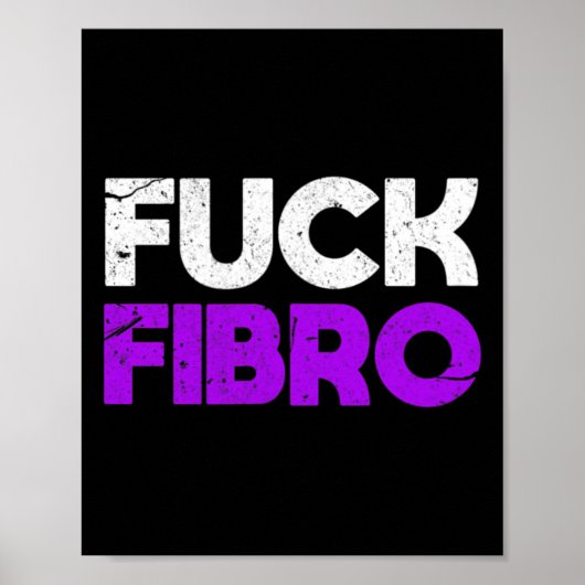 Fibro fibromyalgie Fibromyositis Chronische pijn g Poster (Voorkant)