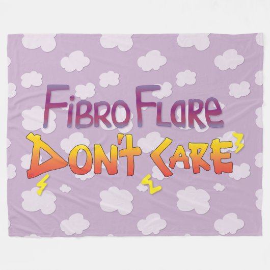 Fibro Flare geeft niet om Fleece Deken (Voorkant (Horizontaal))