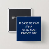 Fibro Fog Day Vierkante Button 5,1 Cm (Voorkant /achterkant)