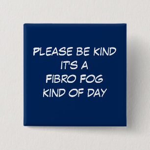 Fibro Fog Day Vierkante Button 5,1 Cm