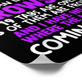 Fibro Fog - Fibro Survivor Funny Fibromyalgia Awar Poster (Hoek)