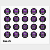 Fibro Fog - Fibro Survivor Funny Fibromyalgia Awar Ronde Sticker (Vel)
