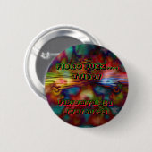FIBRO FUZZ....  Trippy Ronde Button 5,7 Cm (Voorkant /achterkant)