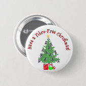 Fibro Tree-kerstpin Ronde Button 5,7 Cm (Voorkant /achterkant)
