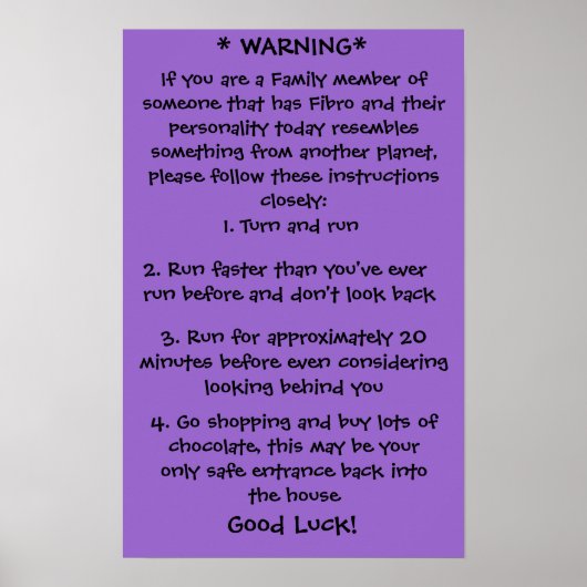 Fibro Warning Poster (Voorkant)