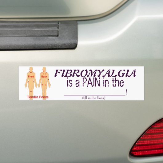 Fibroerpijn in de? Bumpersticker (Op auto)
