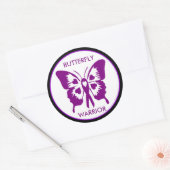 Fibrofairy Vlinder Warrior Ronde Sticker (Envelop)