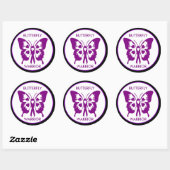 Fibrofairy Vlinder Warrior Ronde Sticker (Vel)