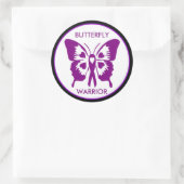 Fibrofairy Vlinder Warrior Ronde Sticker (Tas)