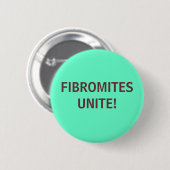 FIBROMITES UNITE! -knoop Ronde Button 5,7 Cm (Voorkant /achterkant)