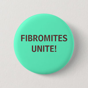 FIBROMITES UNITE! -knoop Ronde Button 5,7 Cm